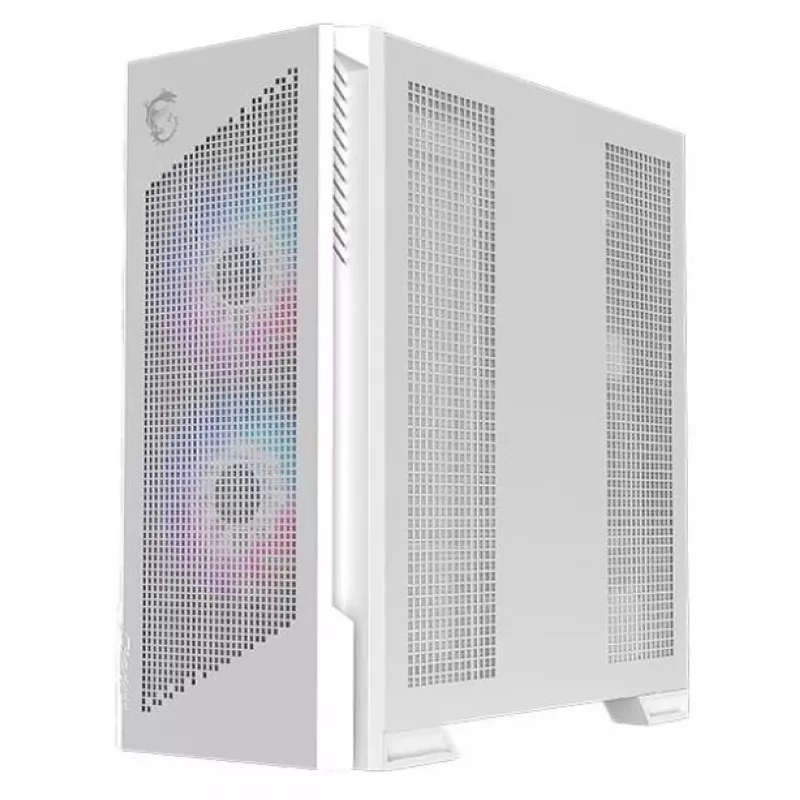 Obudowa PC MSI MPG VELOX 300R AIRFLOW PZ Midi Tower Biała — ATX/EATX/MicroATX/Mini-ITX, 1×3,5 cala, 4×2,5 cala, 2×USB 3.2 Gen1, boczne okno