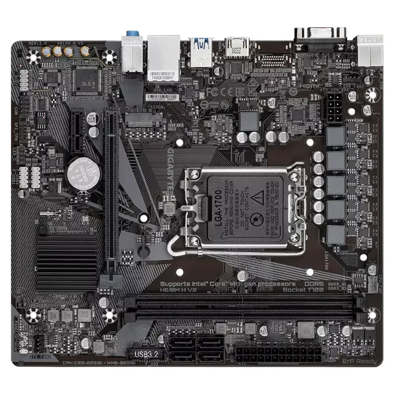 Płyta główna GIGABYTE H610M H V2, Intel H610, LGA 1700, Micro ATX