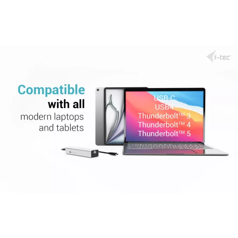i-tec Metal USB-C Charging HUB 5port z wideo USB-C 8K + Power Delivery 85W