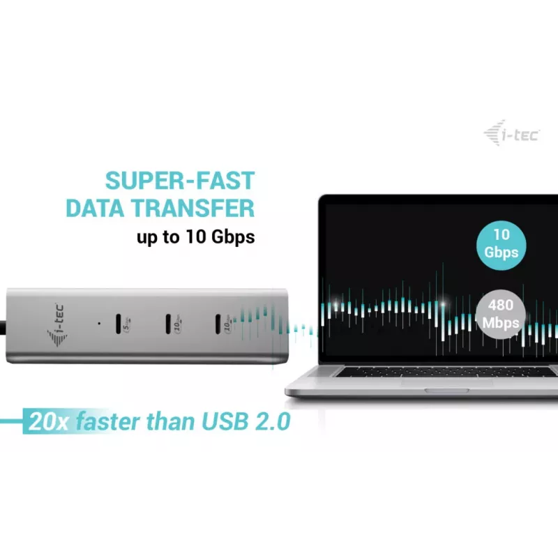 i-tec Metal USB-C Charging HUB 5port z wideo USB-C 8K + Power Delivery 85W