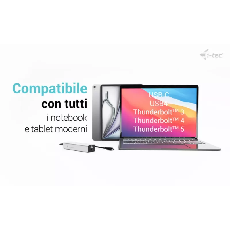 i-tec Metal USB-C Charging HUB 5port z wideo USB-C 8K + Power Delivery 85W