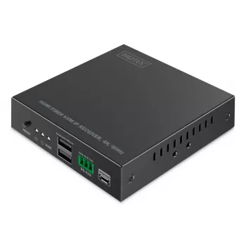 Odbiornik światłowodowy HDMI DIGITUS - do DS-55348 4K/60Hz 40 km/300m IP 1G Czarny