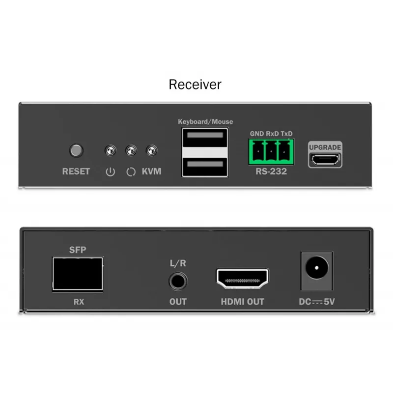 Odbiornik światłowodowy HDMI DIGITUS - do DS-55348 4K/60Hz 40 km/300m IP 1G Czarny