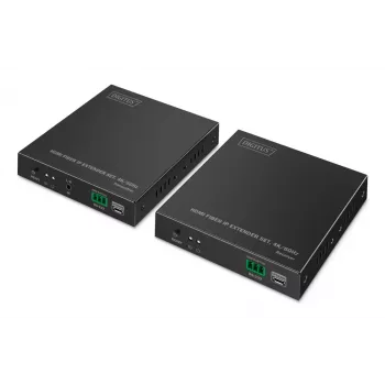 DIGITUS HDMI Fiber Extender Set - 4K/60Hz, 40 km/300m Czarny