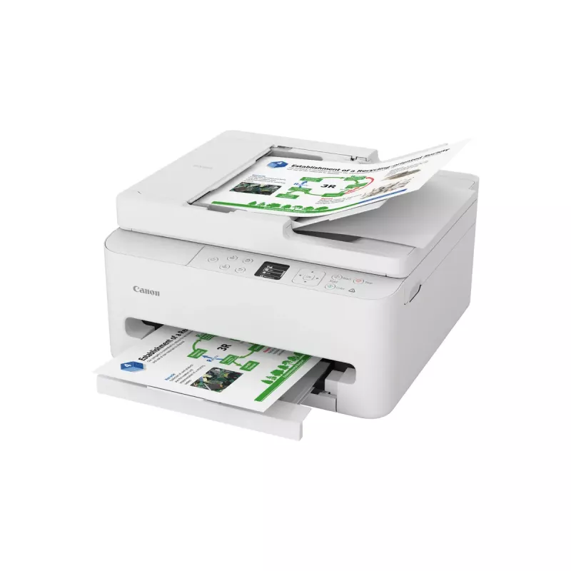Wielofunkcyjna drukarka atramentowa Canon PIXMA TS7550i — A4, 1200×1200 DPI, Wi‑Fi, skanowanie/kopiowanie w kolorze, drukowanie dwustronne (Biała)