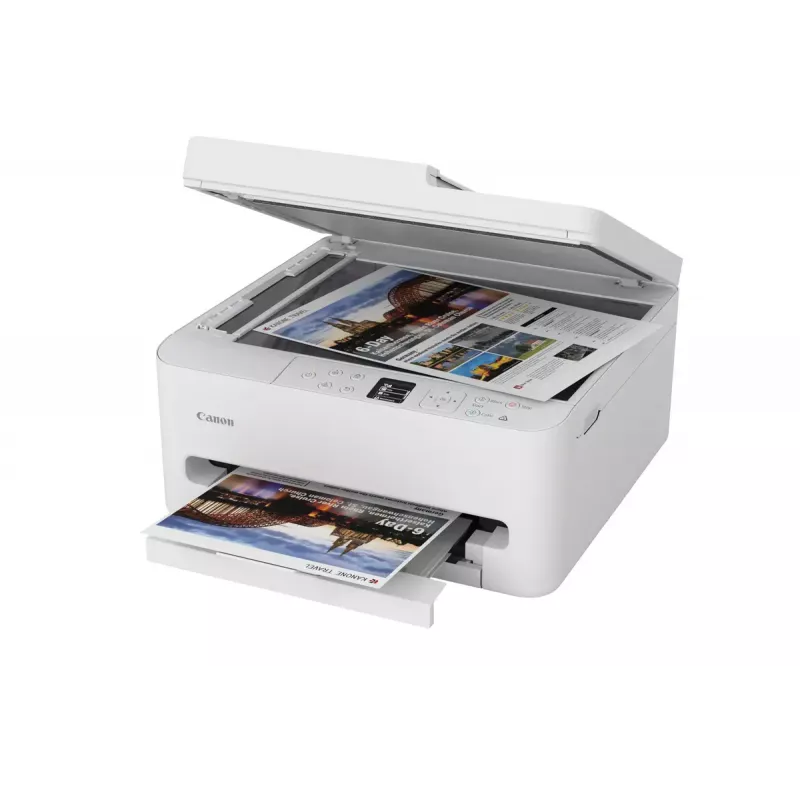 Wielofunkcyjna drukarka atramentowa Canon PIXMA TS7550i — A4, 1200×1200 DPI, Wi‑Fi, skanowanie/kopiowanie w kolorze, drukowanie dwustronne (Biała)