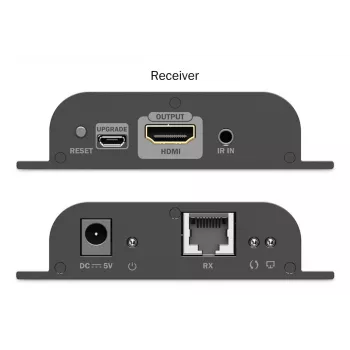 DIGITUS HDMI IP Extender Set - 4K/60Hz 120/200 m, One-to-Many, CAT, Czarny