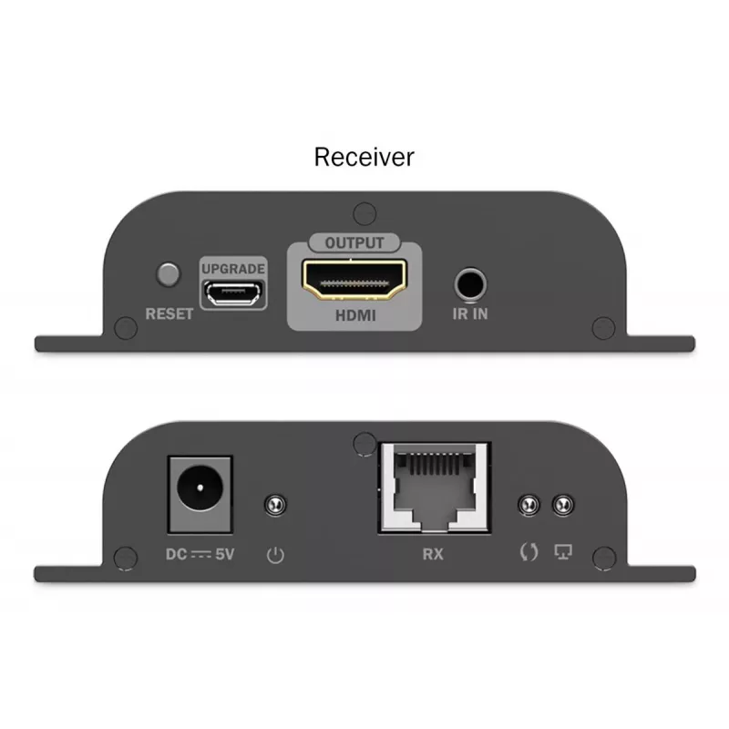 DIGITUS HDMI IP Extender Set - 4K/60Hz 120/200 m, One-to-Many, CAT, Czarny
