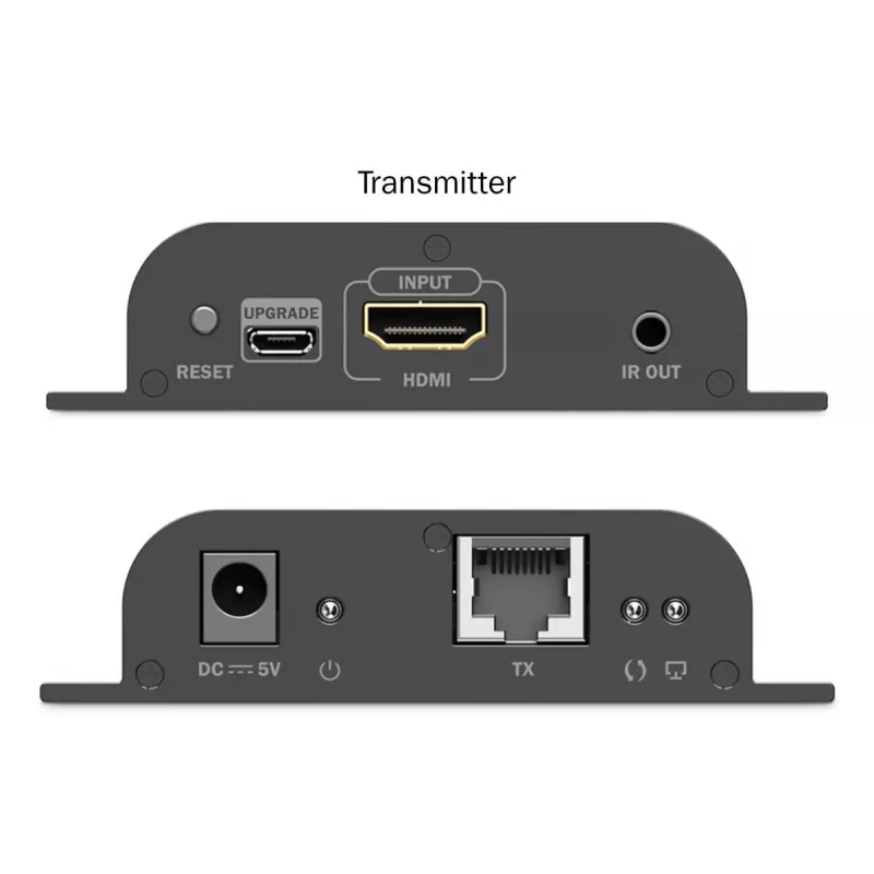 DIGITUS HDMI IP Extender Set - 4K/60Hz 120/200 m, One-to-Many, CAT, Czarny