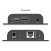 Zestaw przedłużacza HDMI IP DIGITUS - 4K/60Hz 120/200 m, PoE, One-to-Many, CAT, czarny
