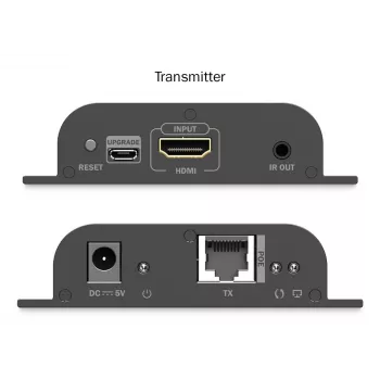 Zestaw przedłużacza HDMI IP DIGITUS - 4K/60Hz 120/200 m, PoE, One-to-Many, CAT, czarny