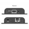 Zestaw przedłużacza HDMI IP DIGITUS - 4K/60Hz 120/200 m, PoE, One-to-Many, CAT, czarny