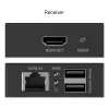Zestaw przedłużacza KVM DIGITUS HDMI - 4K/30Hz 40/70m PoC CAT czarny