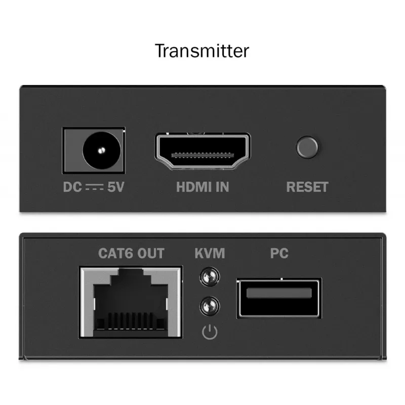 Zestaw przedłużacza KVM DIGITUS HDMI - 4K/30Hz 40/70m PoC CAT czarny