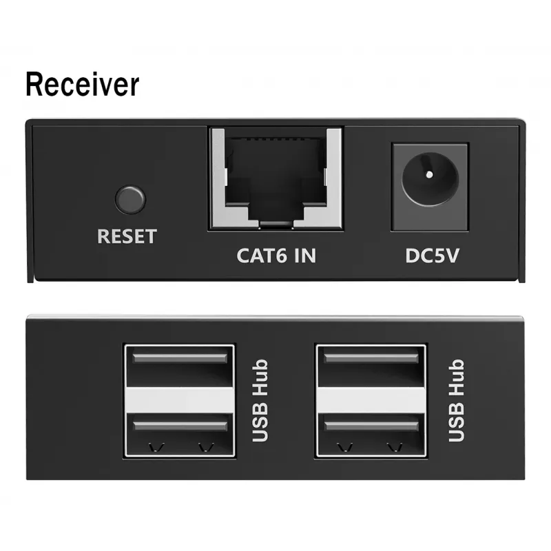 DIGITUS Przedłużacz USB - USB 2.0 4x porty USB-A 150m Do użytku z kablem CAT6 (lub wyższym)