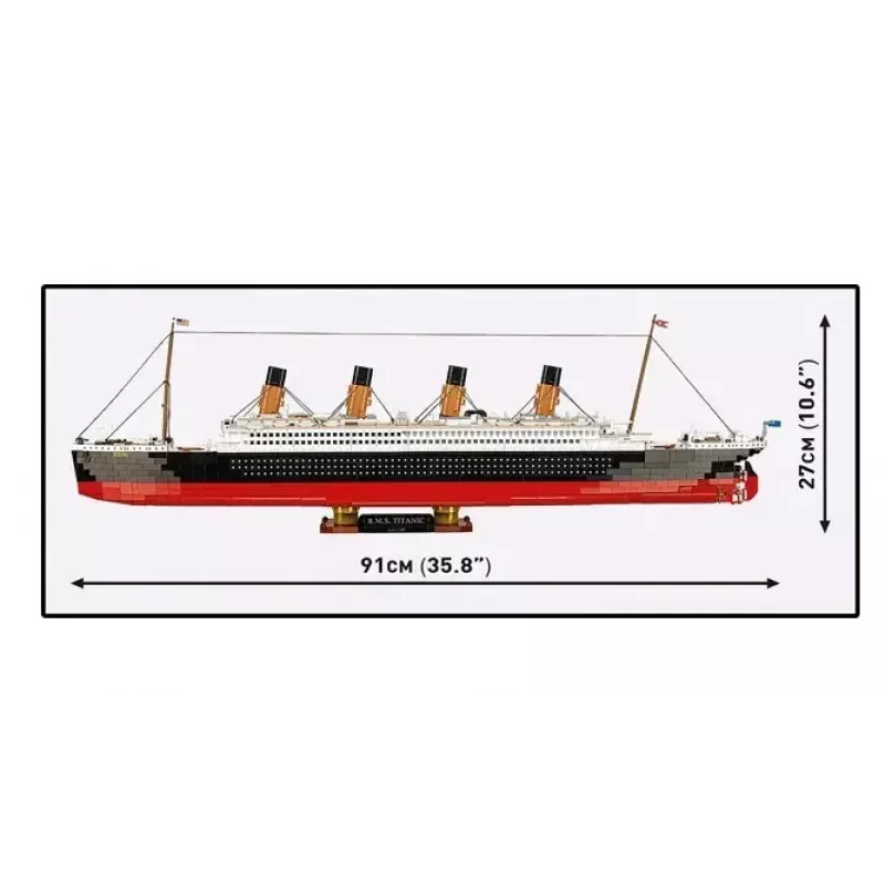 Zestaw konstrukcyjny Cobi R.M.S. Titanic, model, 3260 plastikowych klocków (COBI-1686)