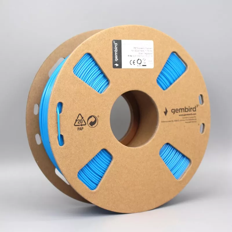 Materiał do druku 3D Gembird 3DP-PETG1.75-01-B politereftalan etylenu z glikolem PETG niebieski