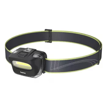 Lampa czołowa Hama HL110, czarna, niebieska, żółta na pałąk COB LED