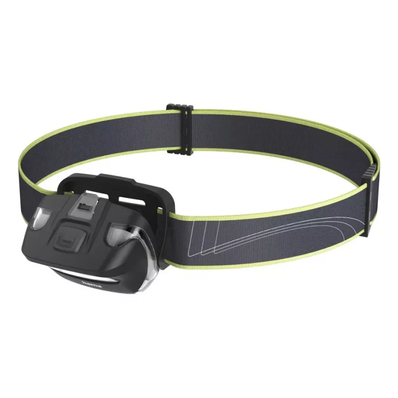 Lampa czołowa Hama HL110, czarna, niebieska, żółta na pałąk COB LED