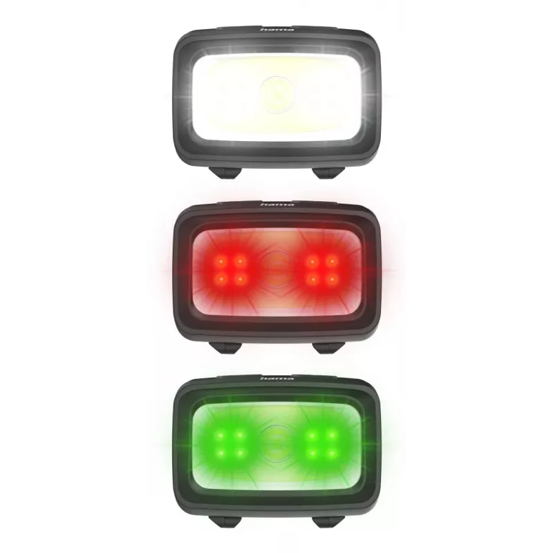 Lampa czołowa Hama HL350 Czarna, Niebieska, Żółta LED