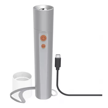 Latarka ręczna Hama FL350-C srebrna LED 3W USB do ładowania