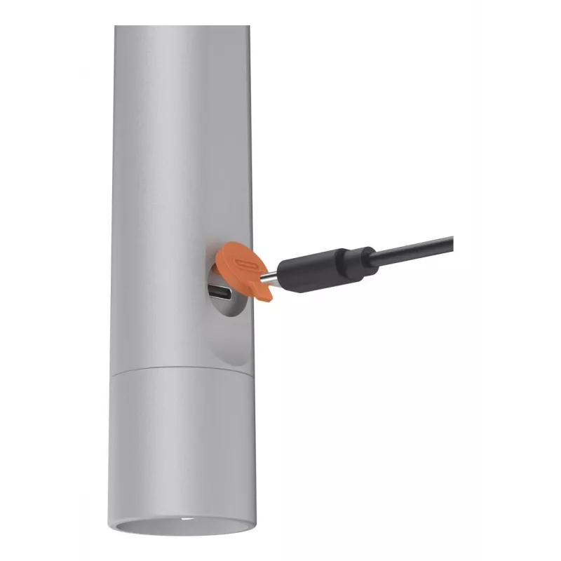 Latarka ręczna Hama FL350-C srebrna LED 3W USB do ładowania