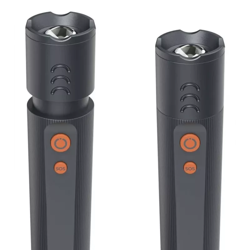 Rechargeable LED Flashlight HAMA FLX1200-C — aluminum, shockproof, 4 modes + SOS