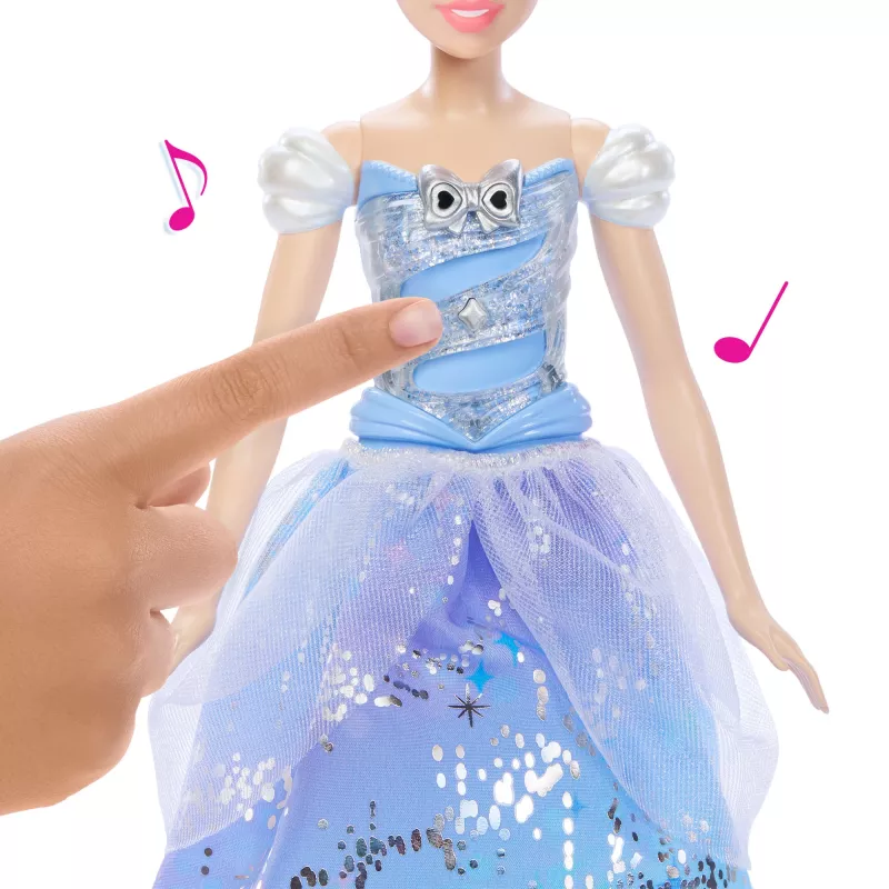 Disney Princess Enchanted Ballgown Kopciuszek Lalka Modowa ze Światłami i Dźwiękami, Inspirowana Filmem