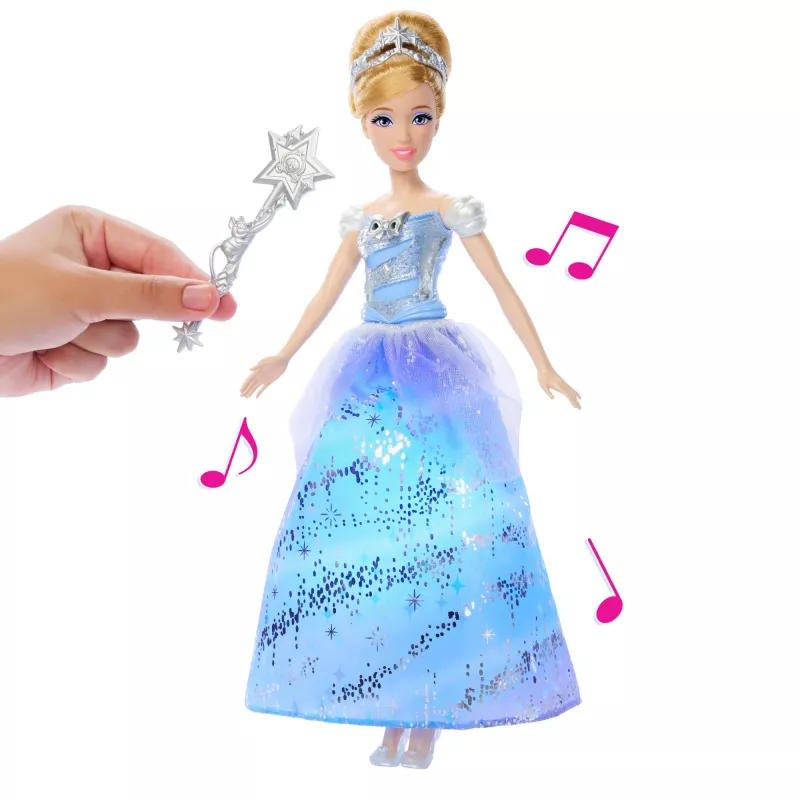 Disney Princess Enchanted Ballgown Kopciuszek Lalka Modowa ze Światłami i Dźwiękami, Inspirowana Filmem