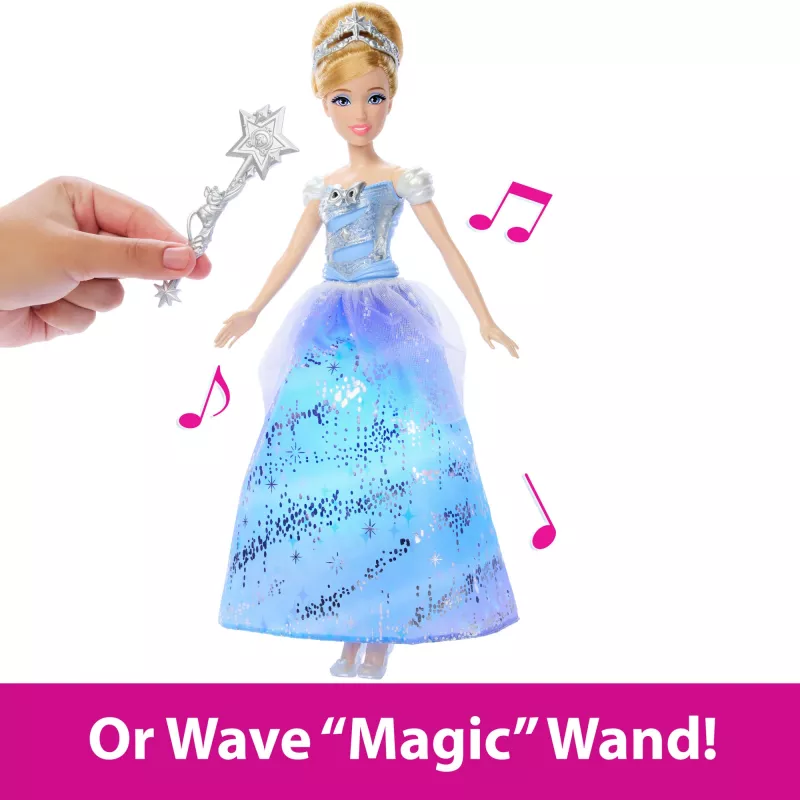 Disney Princess Enchanted Ballgown Kopciuszek Lalka Modowa ze Światłami i Dźwiękami, Inspirowana Filmem