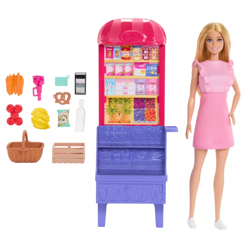 Barbie i Teresa Przepis na Przyjaźń Malibu na Targu Lalka i Zestaw z 11 Akcesoriami
