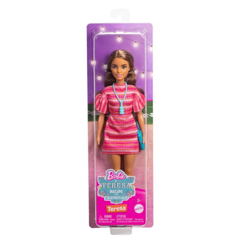 Lalka modowa BARBIE Teresa 'Przepis na przyjaźń' — 305 mm, tkanina i plastik, wielokolorowa, akcesoria, dla dzieci 3–12 lat