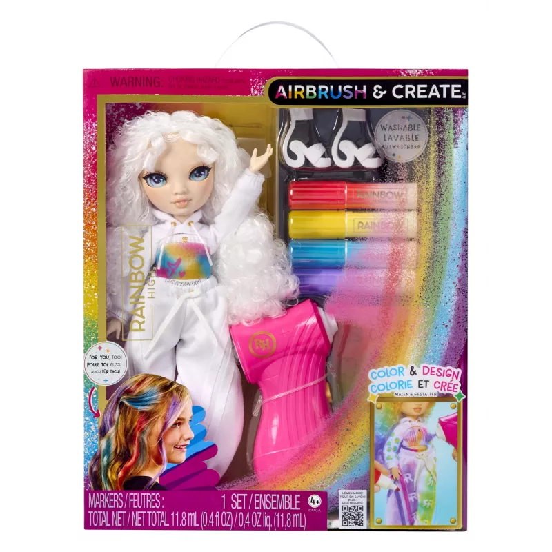 Rainbow High Air Brush & Create Lalki modowe – Zielone oczy