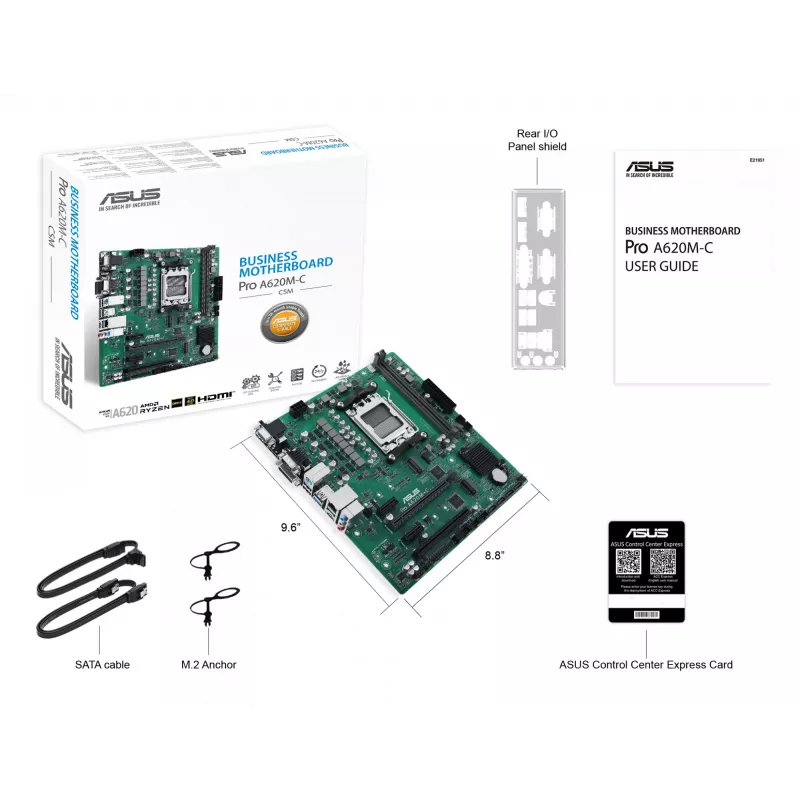 Płyta główna ASUS PRO A620M-C-CSM AMD A620 Socket AM5 micro ATX