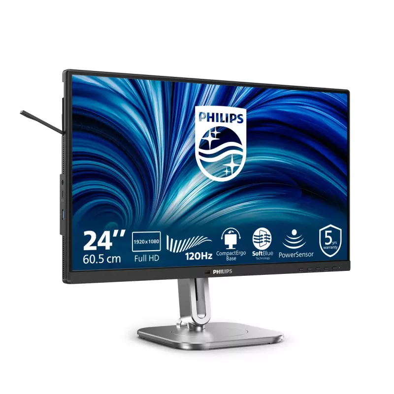 Monitor komputerowy Philips 4000 series 24B2N4200/00 60,5 cm (23,8 cala) 1920 x 1080 pikseli Full HD LCD Szary