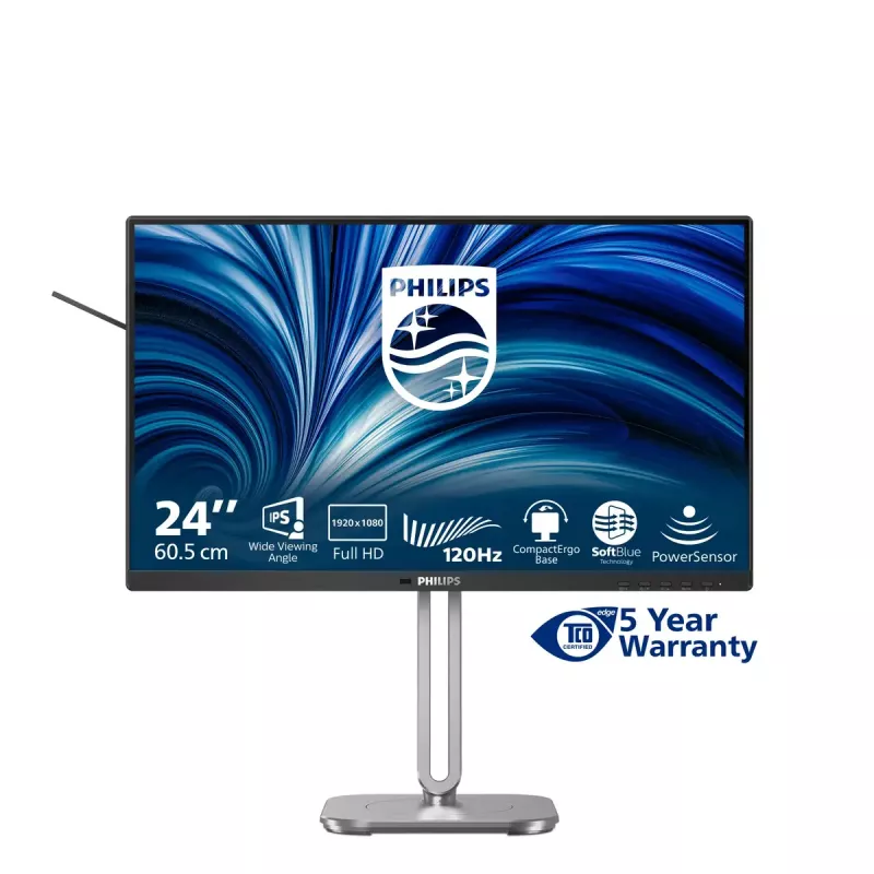 Monitor komputerowy Philips 4000 series 24B2N4200/00 60,5 cm (23,8 cala) 1920 x 1080 pikseli Full HD LCD Szary