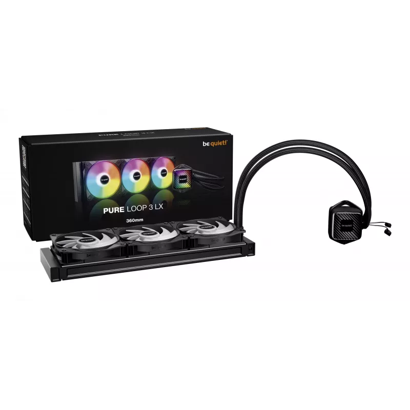 be quiet! PURE LOOP 3 LX Procesor Chłodzenie cieczą All-in-one 12 cm Czarny 1 szt.