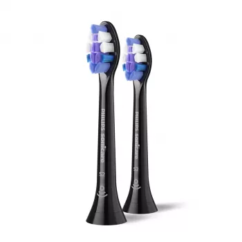 Philips Sensitive HX6052/88 2-szt. końcówki szczoteczki, 2 szt., Czarny, 3 miesiące, Bardzo miękka, Philips, Philips Sonicare