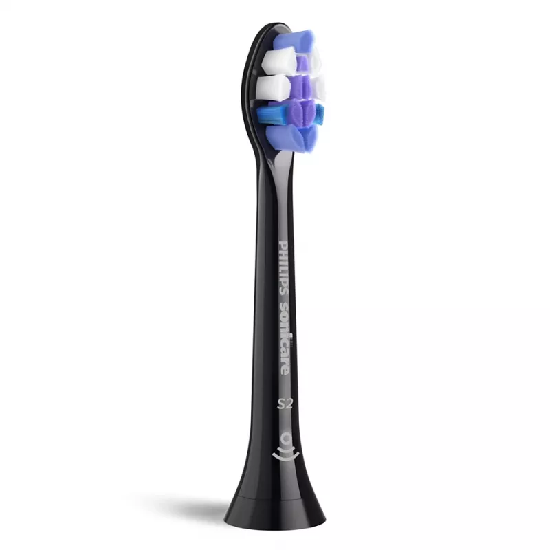 Philips Sensitive HX6052/88 2-szt. końcówki szczoteczki, 2 szt., Czarny, 3 miesiące, Bardzo miękka, Philips, Philips Sonicare