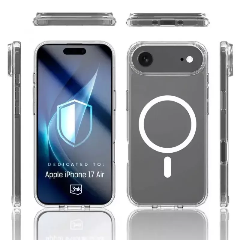 Pokrowiec 3MK do Apple iPhone 17 Air — przezroczyste etui TPU/PU, pasuje do ekranu 6,5 cala (16,5 cm)