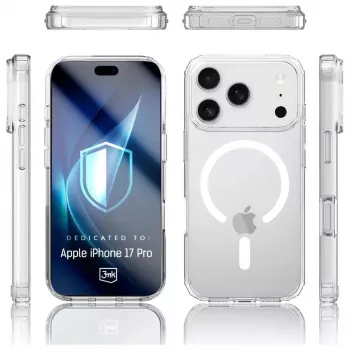 Etui ochronne 3MK Armor MagCase do Apple iPhone 17 Pro, mocowanie magnetyczne, wykończenie przezroczyste/dymne