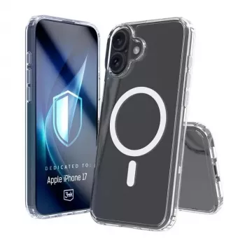 Pokrowiec na telefon 3MK do Apple iPhone 17, przezroczyste etui TPU/PU, na ekran 6,3 cala (16 cm)