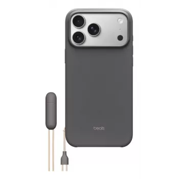 APPLE Beats iPhone 17 Pro Max - Etui z podstawką, MagSafe i obsługą aparatu - Granite szary