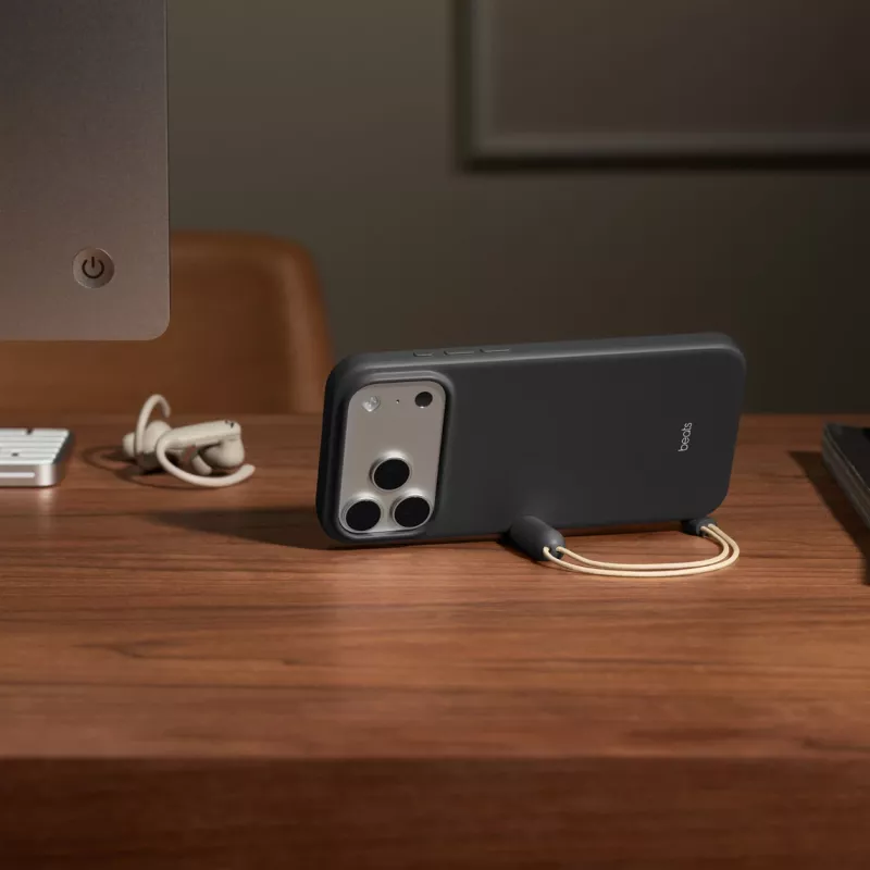 APPLE Beats iPhone 17 Pro Max - Etui z podstawką, MagSafe i obsługą aparatu - Granite szary