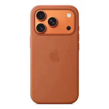 APPLE iPhone 17 Pro - silikonowe etui z MagSafe - terakota