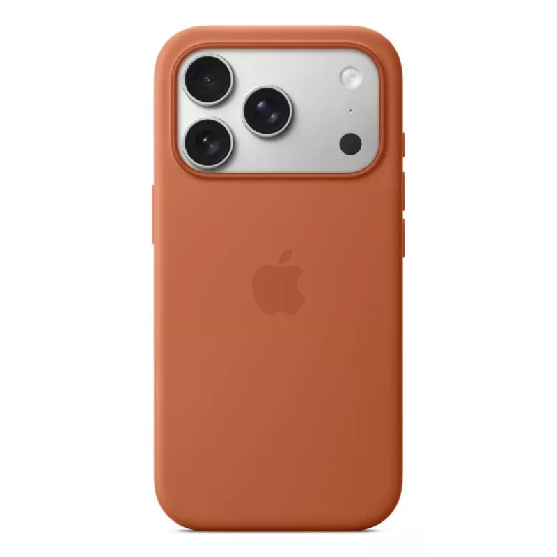APPLE iPhone 17 Pro - silikonowe etui z MagSafe - terakota