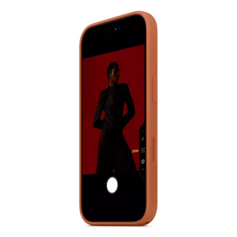 APPLE iPhone 17 Pro - silikonowe etui z MagSafe - terakota