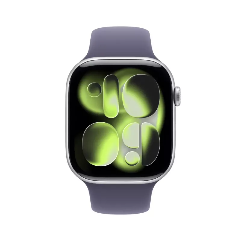 Smartwatch Apple Watch Series 11 GPS 46mm Srebrna Aluminiowa Koperta Fioletowo-Mglisty Pasek Sportowy S/M