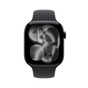 Apple Watch GPS + Cellular 46mm Jet Black Aluminium Case Black Sport Band S/M