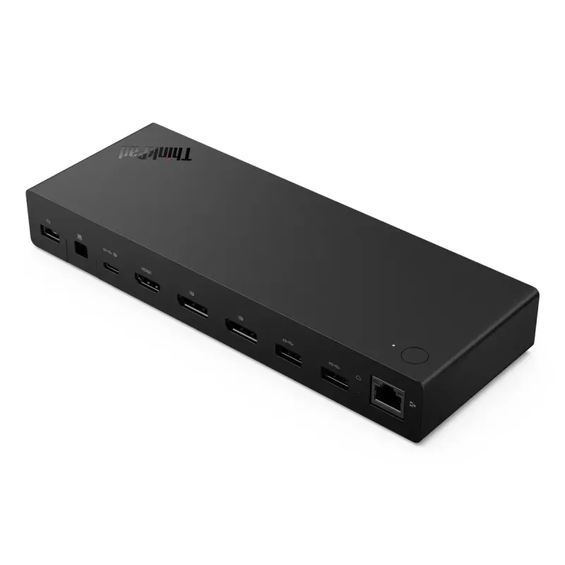 Stacja dokująca Lenovo ThinkPad USB4 Smart Dock 5500 — host USB4, 4x USB-A Gen2, HDMI, Gigabit Ethernet, zasilacz 135 W, Eclipse Czarny